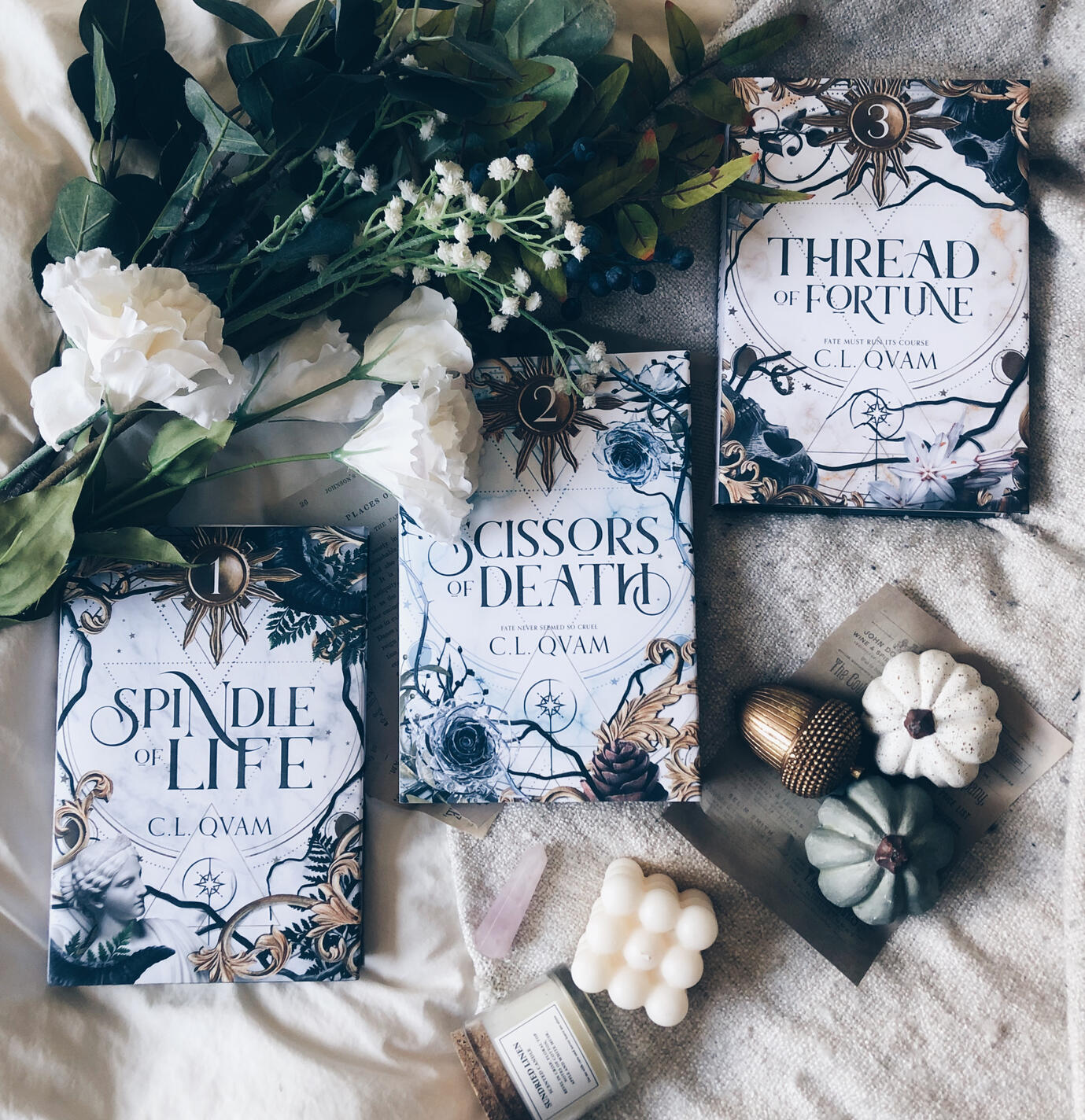 Spindle of Life Triolgy Picture of Spindle of Life trilogy hardback copies